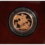 Royal Mint Gold Proof Sovereign 2016 encapsulated with original box and certificate (serial number