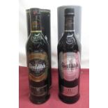 Glenfiddich Single Malt scotch Whisky, Caoran Reserve in tin tube, and Glenfiddich Special Reserve