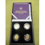 Royal Mint 2002 Golden Jubilee Sovereign Collection, encapsulated, cased and with cert No.199/250