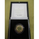 Royal Mint 2001 Wireless Bridges The Atlantic, Marconi 1901 Gold Proof Two Pounds, encapsulated,