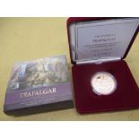 Royal Mint 2005 The Battle of Trafalgar UK Gold Proof Commemorative Crown, encapsulated, cased and