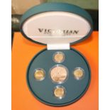 Royal Mint 2001 Victorian Anniversary Collection five-coin set, encapsulated, cased, boxed with
