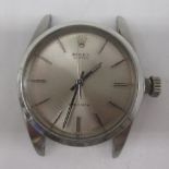 Rolex Oyster Precision hand wound wristwatch, signed sunburst silvered dial with applied baton