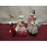 Royal Doulton figures 'Barbara' HN3441, LE 395/3441, 'Rose' HN1368, 'Bedtime' HN1978, 'Little