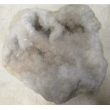 Quartz geode in two halves