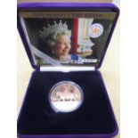 Royal Mint 2002 Her Majesty Queen Elizabeth II Golden Jubilee Gold Crown, encapsulated, cased and in