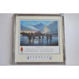 A framed print "Nancy-Pants Last Flight" by John Ward which commemorates the loss of named 49 Sqn