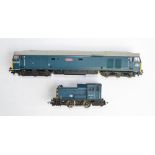 2 OO gauge electric train models: A boxed Lima Class 50 BR blue 50019 "Ramillies" (no instructions/