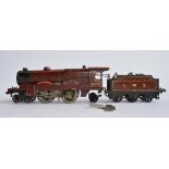 A vintage pre-war Hornby Series clockwork O gauge tender locomotive 'Royal Scot', 6100. With key.