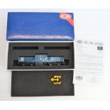 A boxed OO gauge British Rail Blue Heljan Class 17 diesel electric locomotive with yellow panels,