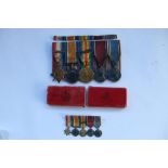 Collection of medals belonging to 6775 Sergeant F. Rhodes, ASC including WWI trio, 1935 Jubilee