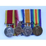 Medal group including a WWI trio and earlier China War medal 1900 (Boxer Rebellion) awarded 268520