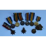 Large collection of WWI medals incl. Victory medal and War medal 1914-1918 awarded to 277336 Private