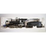 A Bachmann G-gauge Baldwin 4-6-0 loco (plastic running gear) and tender. Some modifications and