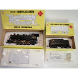An Aristo 1/29 scale 2-8-0 Consolidation steam loco and tender. Models have had some minor