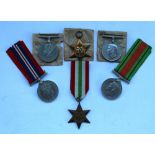Collection of medals including War medal 1939 - 1945, War medal 1939 - 1945 (without ribbon),