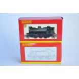 2 Hornby OO gauge 0-6-0 model tank engines: R3104 0-6-0ST Class J94 loco '7086', figures painted and