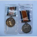 Pair of WWI medals awarded to S-13623 Pte. W. Blackslores