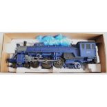 An Aristo 1/29 G-gauge blue Pacific 4-6-2 steam loco (ART-21400-01 with plastic running gear) with