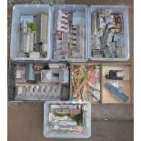 Large collection of OO gauge railway buildings, mostly card and built to an excellent standard, some