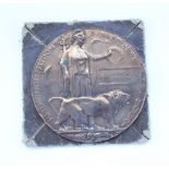 WWI death penny awarded to 10383 Pte Andrew Johnson KIA 14.09.1914, 1st Bn. Coldstream Guards