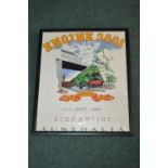 Framed print of Engine 3801 of Australian New South Wales state rail, W54cm H64cm