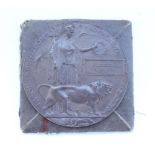 WWI death penny awarded to Frederick S Beath