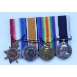 WWI medal group to include trio and Royal Navy Long Service and Good Conduct medal to M4641 CPO A.
