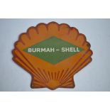 An enamelled steel plate Burma Shell advertising sign. W52xH46cm