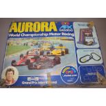 Vintage Aurora AFX Mario Andretti GX6500 slot car racing set.