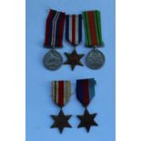 Two Victory star medals awarded to D-J x212338 Ord. Tel. W. F. Lishman of HMS Galatea, killed in