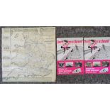 Collection of British Railways poster/plans including a 5th edition 1845 "Cheffins's Map of