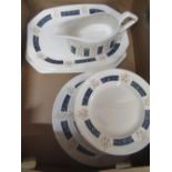 1960's Beswick Apollo dinner service, incl. two meat plates, similar larger plate, side plates,