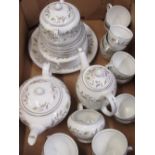 Collection of Johnson Brothers Snow White pattern tea and coffee ware, 41pcs approx.