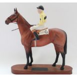 Beswick Arkle Pat Taaffe up, Connoisseur series, on plinth, model 2084