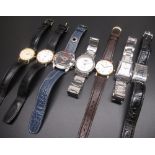 Next quartz wrist watch with date and six other quartz wrist watches (7)