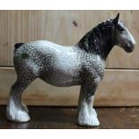 Beswick shire mare in rocking horse grey no. 818