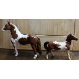 Beswick model of girls pony, in skewbald colourway, model no. 1483, Beswick model of Pinto pony,
