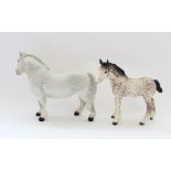 Beswick Shire foal (small) in scarce rocking horse grey model 1053