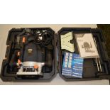 Cased MacAllister 1500W handheld router (COD1500WR) with manual, bits etc