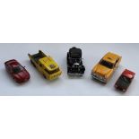 Collection of Matchbox, Dinky, Corgi and other manufacturers diecast cars including Matchbox race