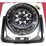 Sowester gimbal boat compass in black polyurethane mount in original polystyrene casing, overall