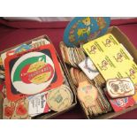 1950 and later beer mats and coasters incl. Babycham, Real Ales, Lagers etc (2 boxes)