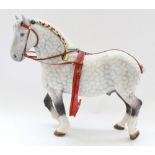 Beswick model of Percheron Harness Horse Series, in dapple grey, model no. 2464