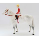 Beswick model of horse and jockey, standing, style no. 2 in light dapple grey finish, model no. 1862