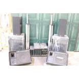 Peavey Audio Equipment - Pair of EuroSys 5 speakers, pair of EuroSys 1 powered monitors, XR600C