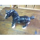 Beswick model of cantering Shire, in black gloss, model no. 975