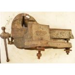 Large cast steel Record No24 bench vice