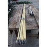 Set off 11 large draining rods approx. 297cm long