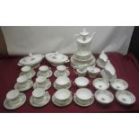 Royal Doulton Alton dinner service inc. coffee pot, cups and saucers, side plates, plates, lidded